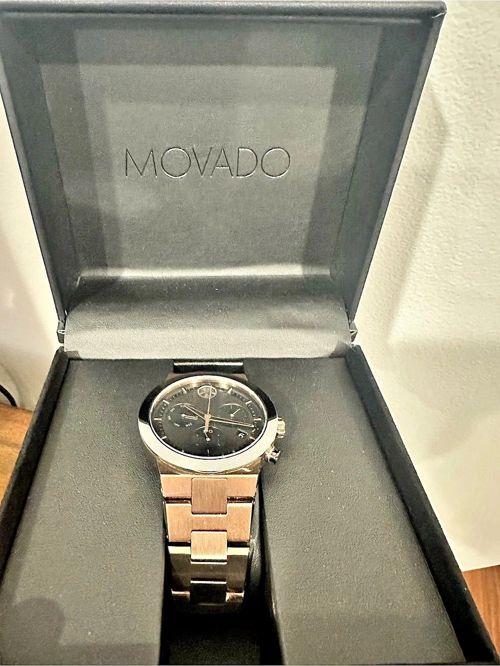 Movado Bold Chronograph Men's Chronograph Watch Black & Bronze